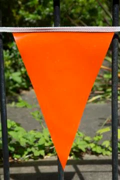 Orange Triangle Flag Stock Photos