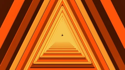 Orange Triangle Tunnel move 動画素材 100144763