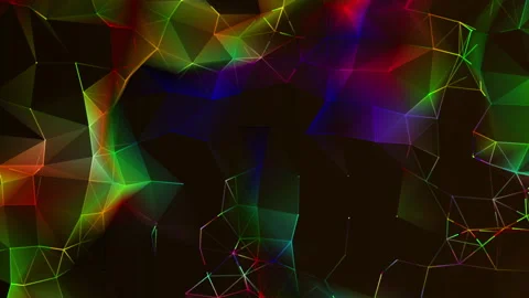 Orange Triangles And Lines Pattern Video Animated Background Stock Footage 338066078