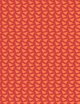 Orange triangles on a pink background in a geometric pattern. Stock Illustration
