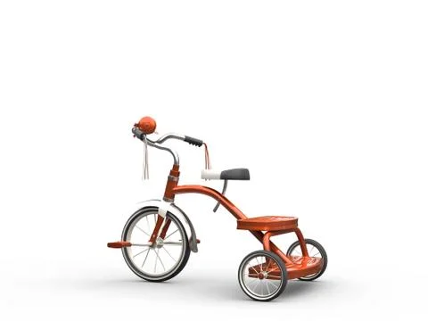 Orange tricycle - on white background Stock-Illustration