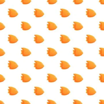 Orange tropical fish creating seamless pattern background Stockillustratie