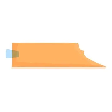 Orange tube squeezed from the middle with cap open 库存插图