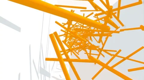 Orange Tubes (HD) Video stock 7730454