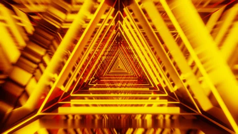 Orange Tunnel Loop Animation Stock Footage 240835530