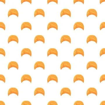 Orange turban seamless pattern illustrating indian culture Stock Illustration