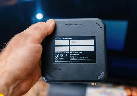 Orange TV Decoder TV 6 by Sagemcom Stock Photos