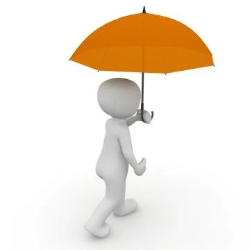 Orange umbrella Stock Illustration