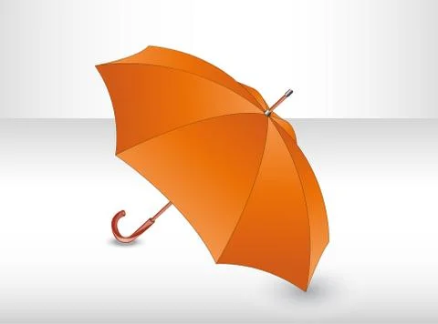 Orange umbrella. Stock Illustration