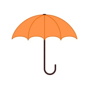 Orange umbrella illustration Ilustração Stock