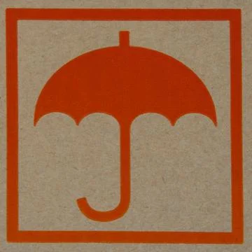Orange umbrella Stock Photos