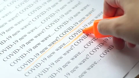 Orange underline text on paper Stock Footage 139689349