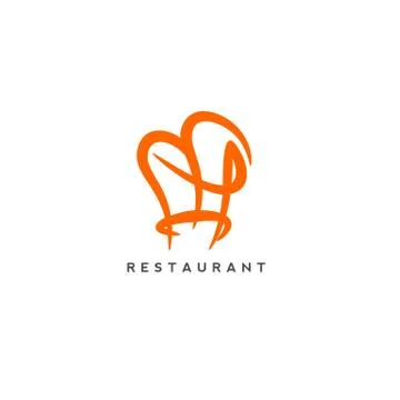 Orange Universal restaurant icon. Stock Illustration