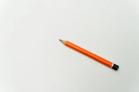 Orange used pencil Stock Photos