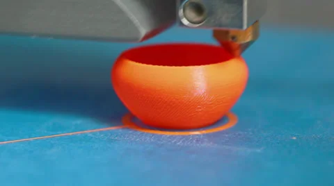 Orange Vase 3d Print Stock Footage 32742768