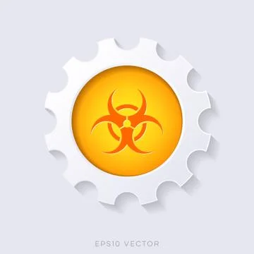Orange vector biohazard symbol concept Illustration