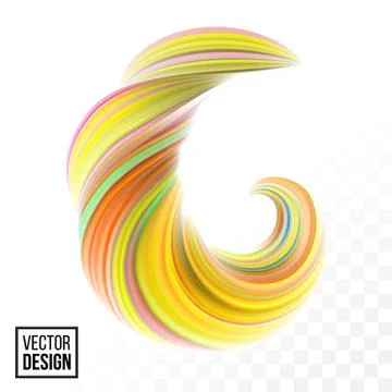 Orange vector digital color paint abstract background. Creative vivid 3d flow Illustrazione stock