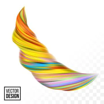 Orange vector digital color paint abstract background. Creative vivid 3d flow Stock Illustration