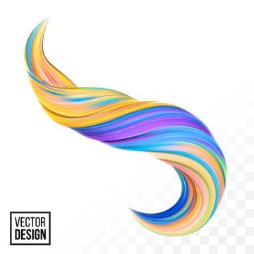 Orange vector digital color paint abstract background. Creative vivid 3d flow Illustrazione stock