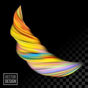 Orange vector digital color paint abstract background. Creative vivid 3d flow Stock Illustration