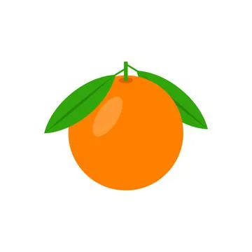 Orange vector illustration isolated on white background Stock Illustration