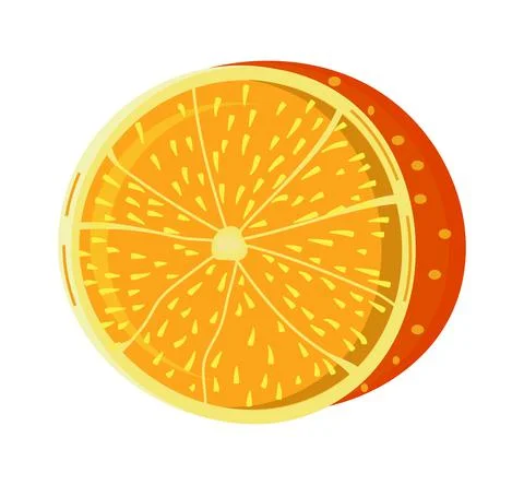 Orange vector isolated on white background. Fruit, fresh, health food icon Stock-Illustration
