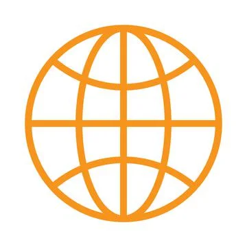 Orange vector web icon isolated on white background Stock Illustration