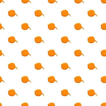 Orange vegetable shapes creating seamless pattern background イラスト素材
