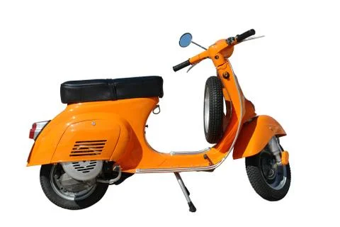 Orange Vespa Stock Photos