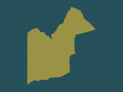 Orange Walk, Belize. Solid color shape Stock Illustration