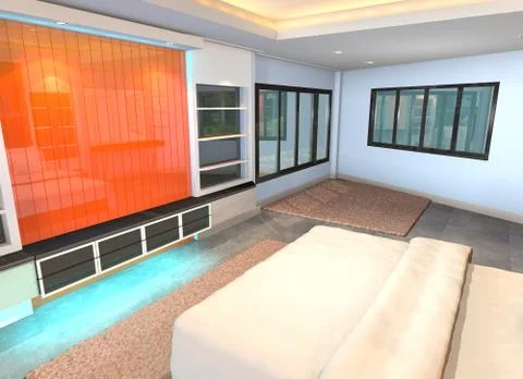 Orange wall decoration Stock Illustration