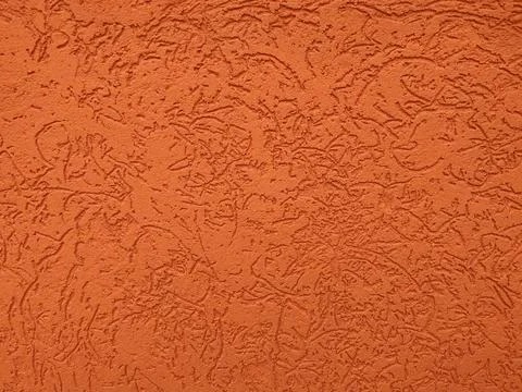 Orange wall with embossing Stock Photos