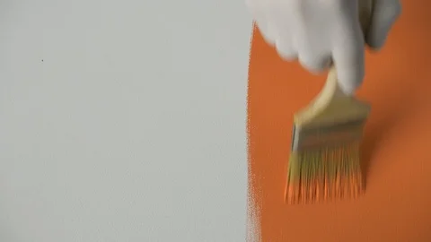 Orange Wall Paint. Video stock 120617757