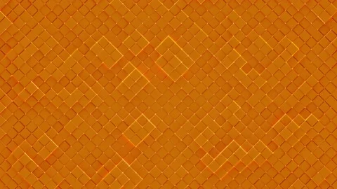 Orange wall with rhombus shapes. Abstract computer graphics Stock Footage 145536099