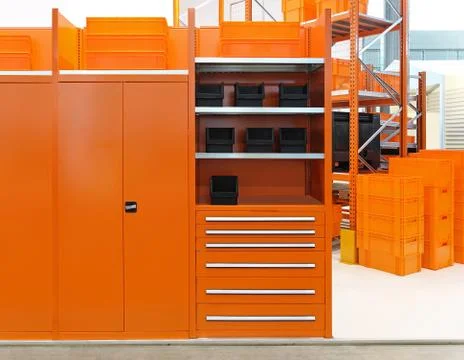 Orange warehouse Stock Photos