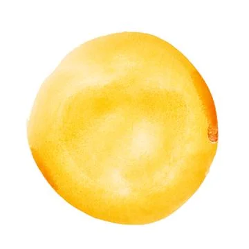 Orange warercolor circle Stock Illustration