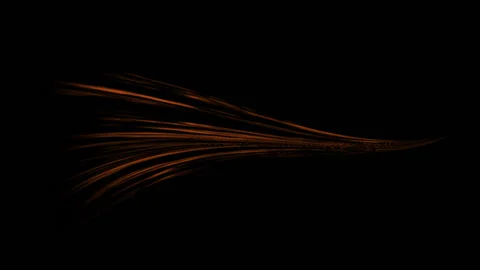 Orange warm air flow effect Stock Footage 235794935