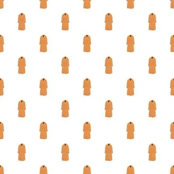 Orange warm coats creating a repeating pattern on white background Ilustração Stock