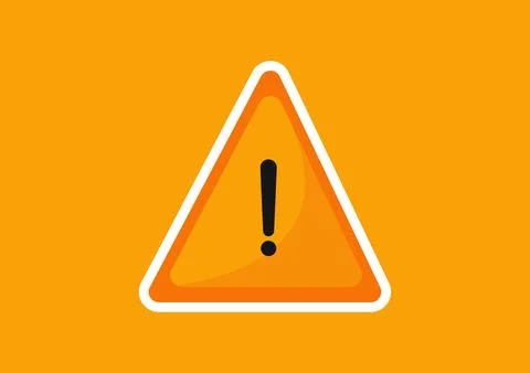 Orange warning symbol Stock Illustration