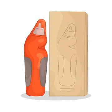 Orange Water Bottle Stock Illustration