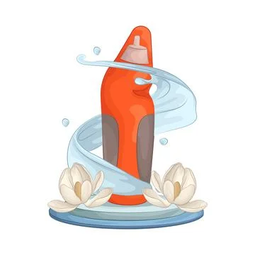Orange Water Bottle Stock Illustration