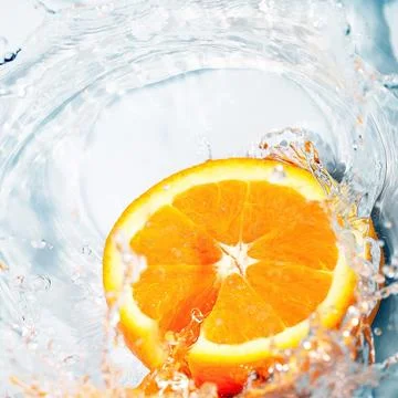 Orange in the water Stock Photos
