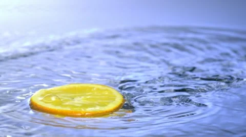 Orange in the water, Slow Motion Stock Footage 10862510
