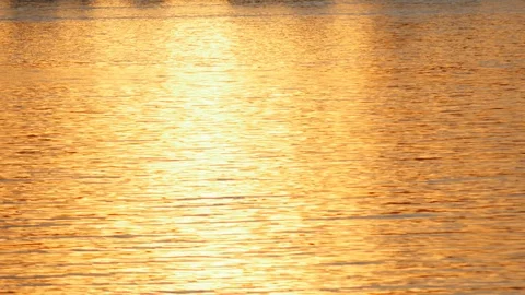Orange Water at Sunset Stock Footage 89438070