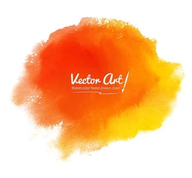Orange watercolor background Stock Illustration