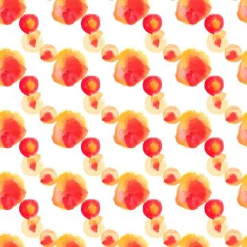 Orange watercolor stain vector background pattern on white Stock Illustration
