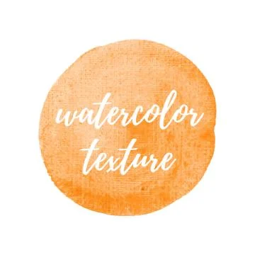 Orange watercolor texture vector on hand drawn background illustration Stock Illustration