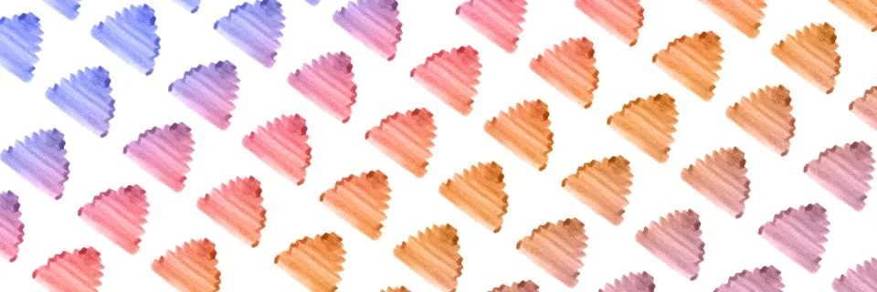 Orange watercolor tree pattern. Summer flora background. Beautiful illustration Illustrazione stock