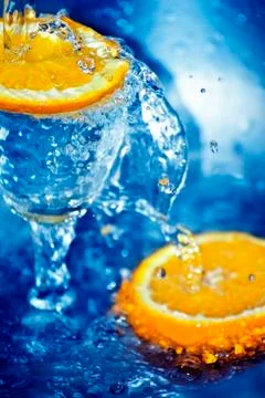 Orange waterfall Stock Photos