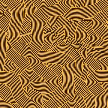 Orange Wave Line Pattern Illustrazione stock